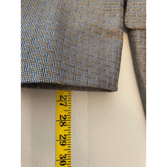 Cicchini Custom Clothier Mens Blazer Size Como Silk Wool Blend Tan & Gray 52R - Picture 13 of 13
